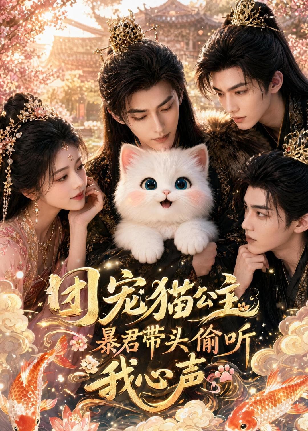 团宠猫公主，暴君带头偷听我心声海报